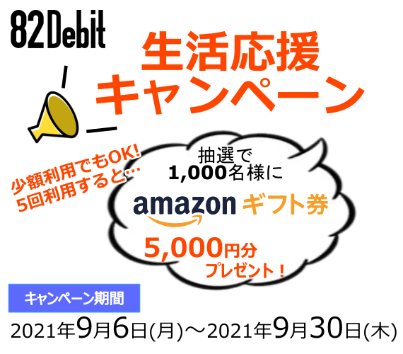 生活応援キャンペーン 抽選で1,000名様にAmazon ギフト券5,000円分プレゼント!