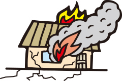 地震で火災が発生し、自宅が燃えてしまったら？