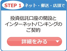 STEP1 ネット・郵送・店頭で 投資信託口座の開設とインターネットバンキングのご契約 詳細をみる